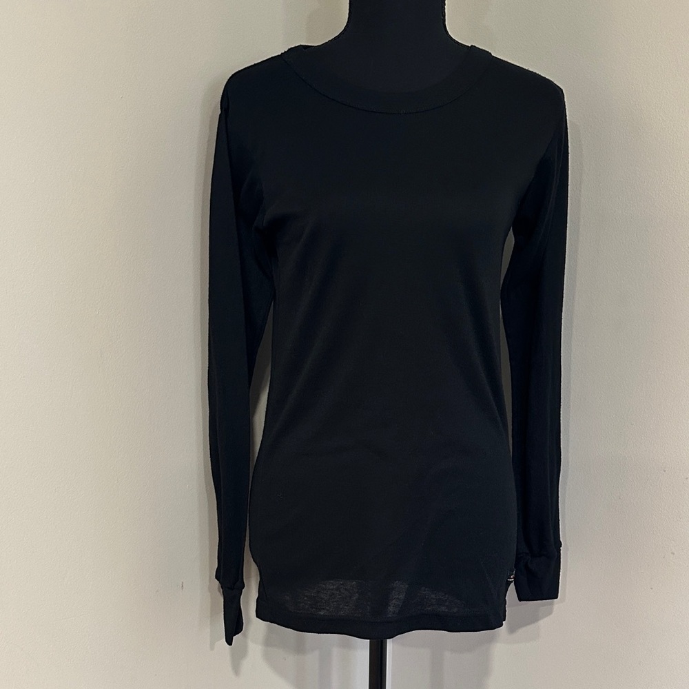 *HARLEY DAVIDSON* Black Long-Sleeve Crewneck Top Size Small